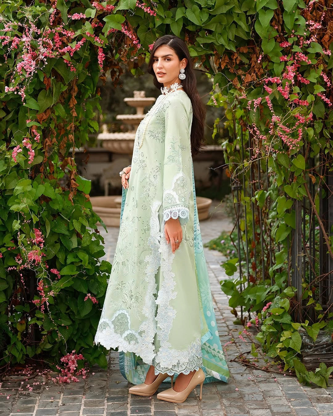 Mushq A Moi Luxury Lawn ’26 | Embroidered 3-Piece Unstitched Suit (Love Escapе)