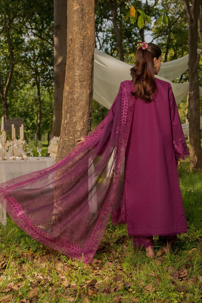 Rang Rasiya- Embroidered Lawn 3PC Unstitched Suit with Net Dupatta (Zaha)