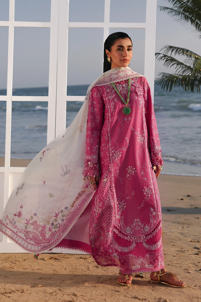 QALAMKAR Sahil | Luxury Chikankari Embroidered 3PC Lawn Suit with Digital Printed Dupatta | TARA