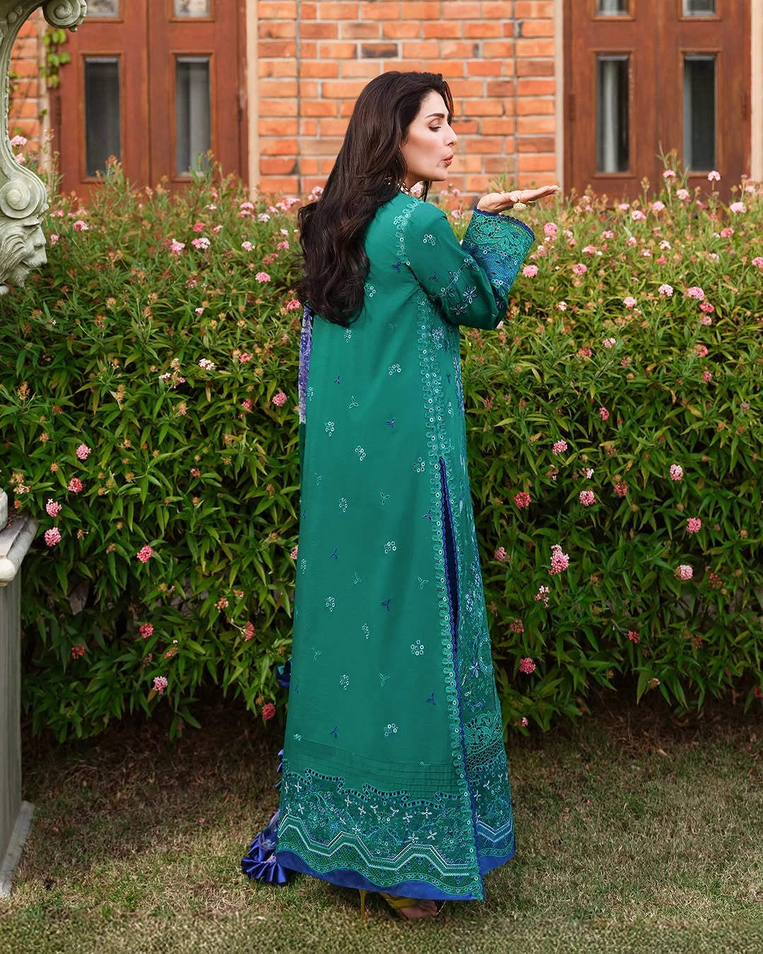 Mushq A Moi Luxury Lawn ’26 | Embroidered 3-Piece Unstitched Suit (Blooming Romance)