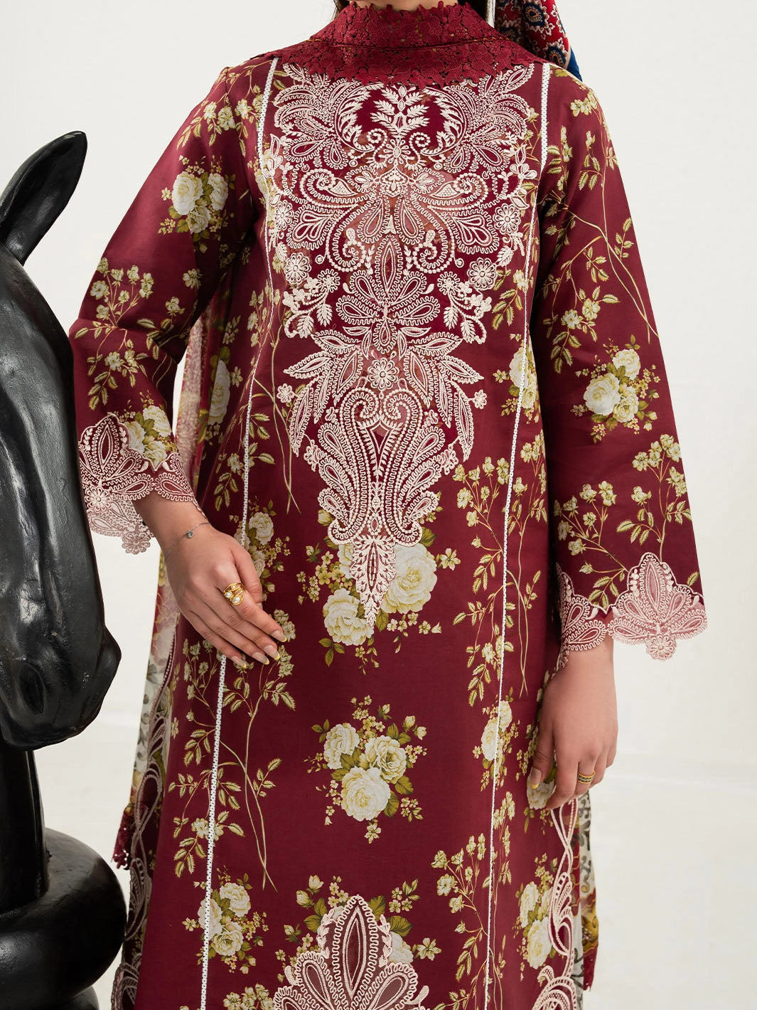 Annaya by Mahnur | Embroidered Lawn Unstitched 3-Piece Suit A-012
