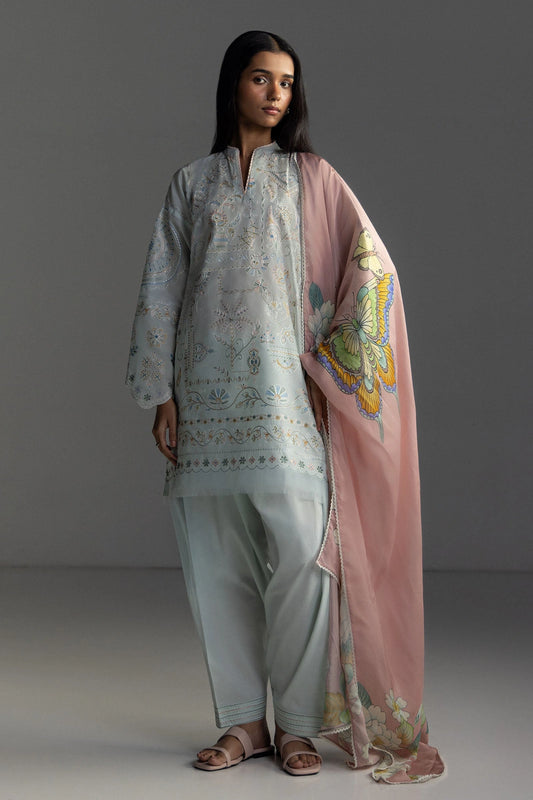 Coco By Zara Shahjahan Lawn 2026 – 3-Piece Embroidered Lawn Suit (VEYA-7B)