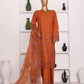 HZ Muse-Embroidered 3 Piece Outfit Stitched Suite OCHRE (CSE-3P-214)