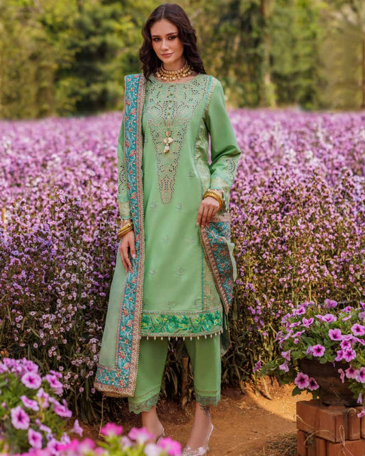 Charizma Zouq Eid Premium 3-Piece Embroidered Lawn Suit (Unstitched) CZ5-04