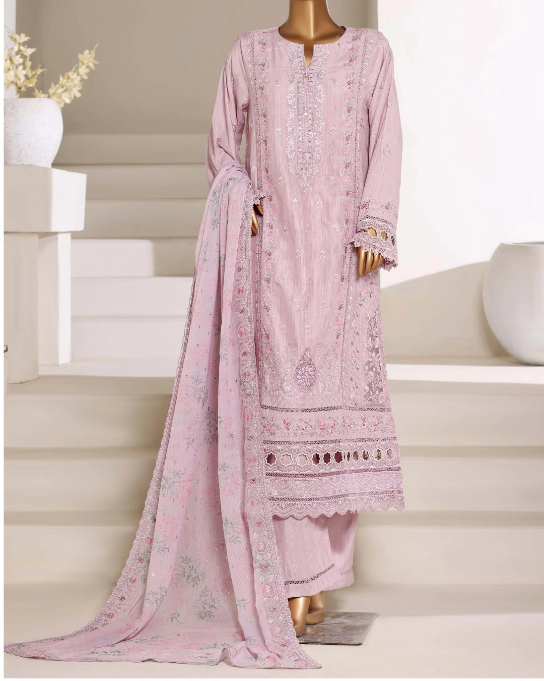Sadabahar Luxury Embroidered Lawn Stitched 3-Piece Suit | Festive Collection