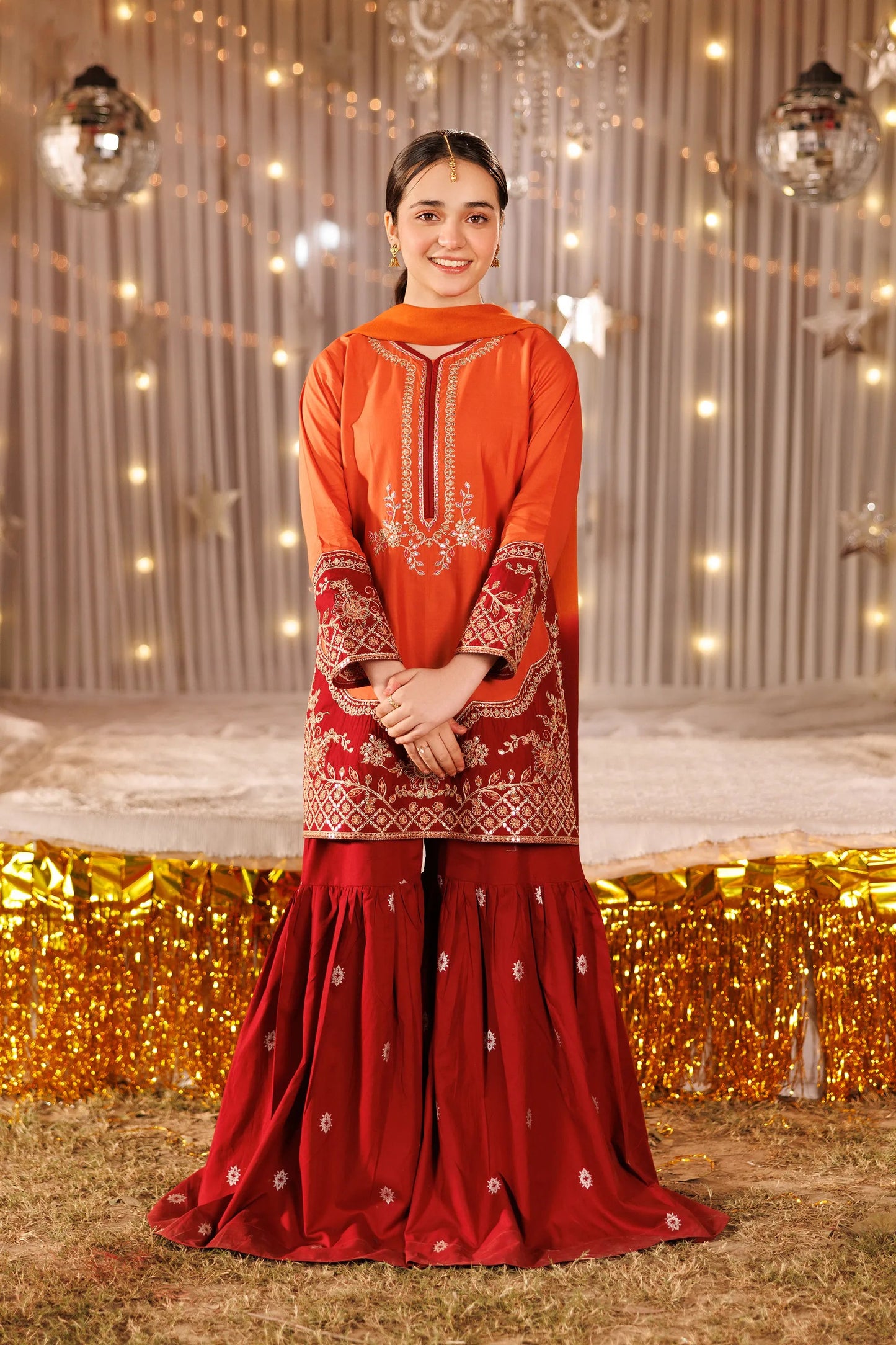 Garnet Embroidered Lawn Stitched 3 Piece Suit (Sparkles) | Summer Collection 2026