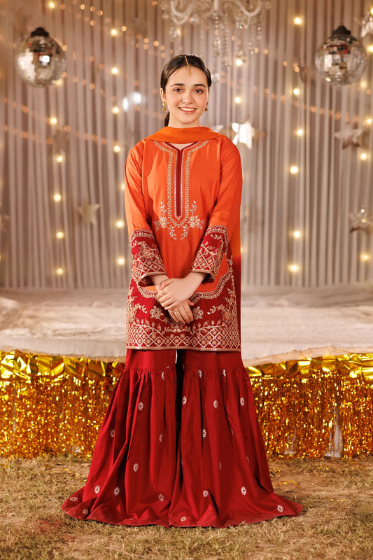 Garnet Embroidered Lawn Stitched 3 Piece Suit (Sparkles) | Summer Collection 2026