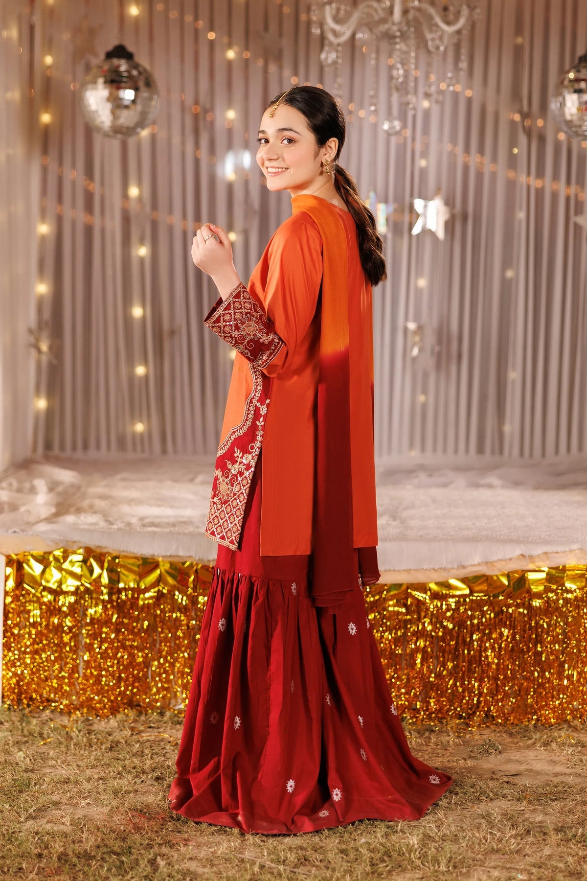 Garnet Embroidered Lawn Stitched 3 Piece Suit (Sparkles) | Summer Collection 2026