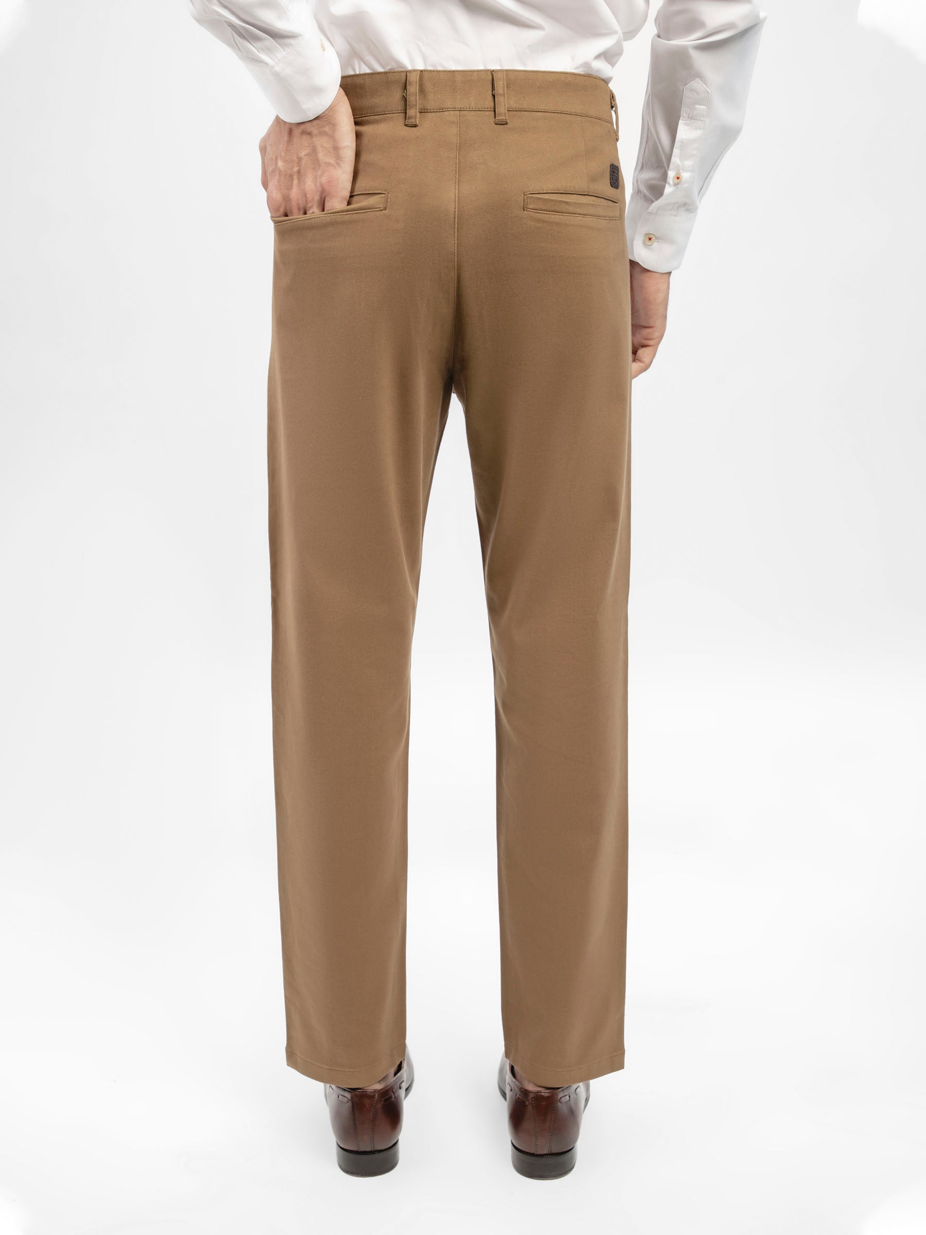 Camel Brown 3177 Structured Casual Fit Chinos-SS2024