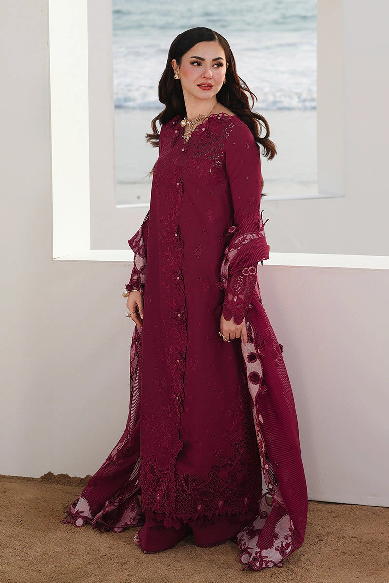 QALAMKAR Sahil | Luxury Chikankari Embroidered 3PC Lawn Suit with Jacquard Dupatta| NELAM