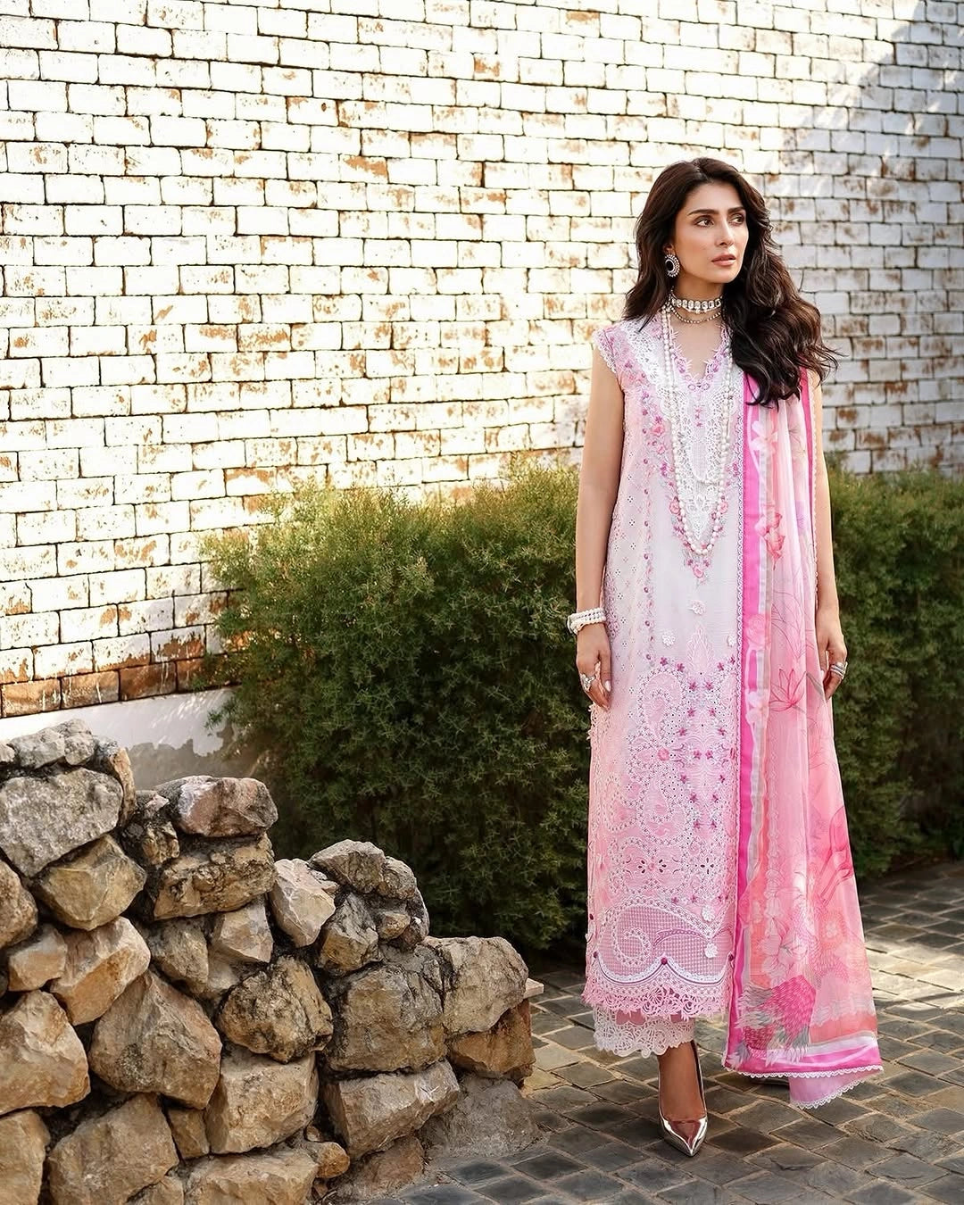 Mushq A Moi Luxury Lawn ’26 | Embroidered 3-Piece Unstitched Suit (Silent Dreamer)