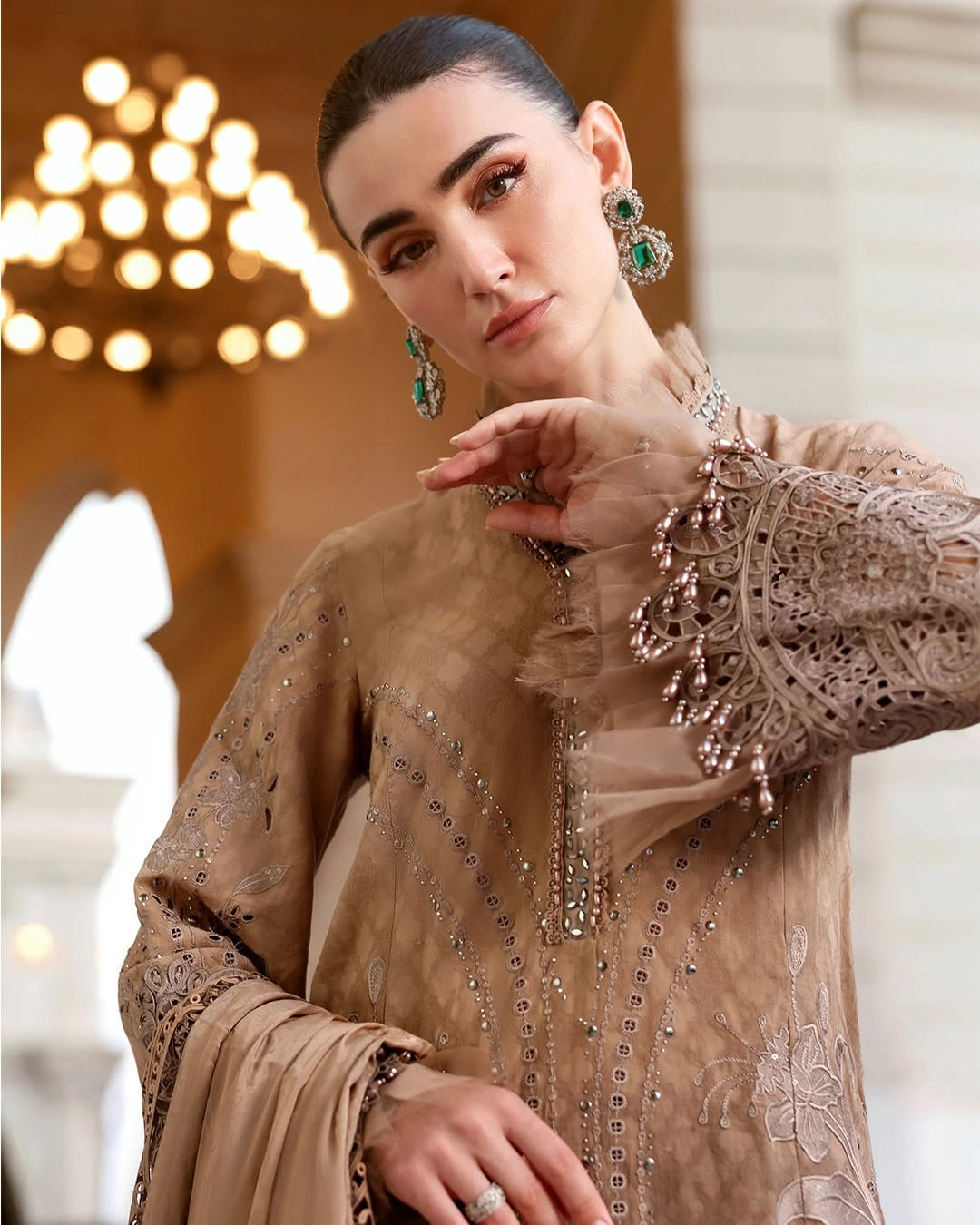 MARIA B LUXURY 3 Piece Embroidered Lawn Suit (Unstitched)