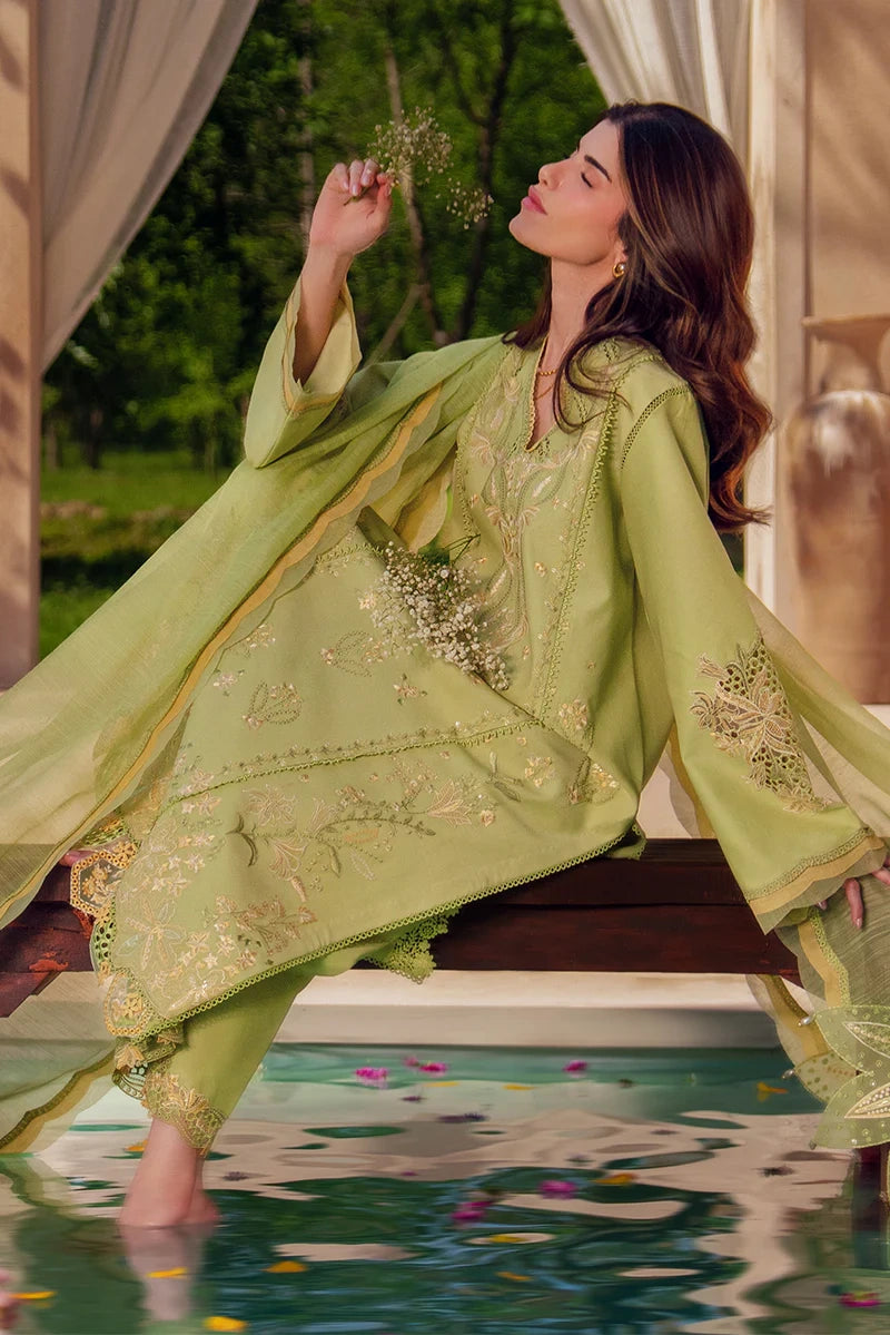 Rang Rasiya- Embroidered Lawn 3PC Unstitched Suit with Net Dupatta (Nadine)