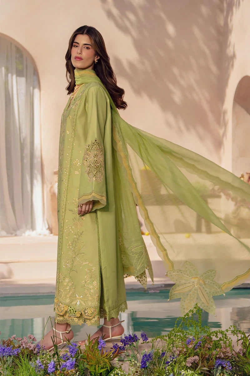 Rang Rasiya- Embroidered Lawn 3PC Unstitched Suit with Net Dupatta (Nadine)