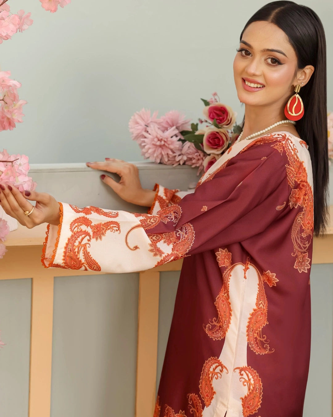 Amna Khurram Lawn Printed Co-Ord Set _1A7 – Ready to Wear