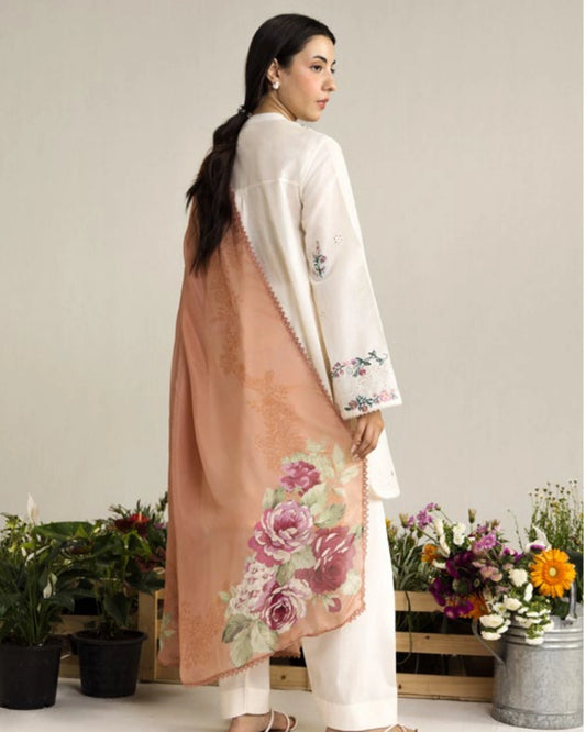 Coco By Zara Shahjahan Embroidered Lawn 3-Piece Unstitched Suit (Yura-3A)
