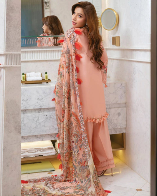 Jade Ombre Starlet Luxury Lawn – Chikankari Embroidered stitched 3-Piece Suit | 20823