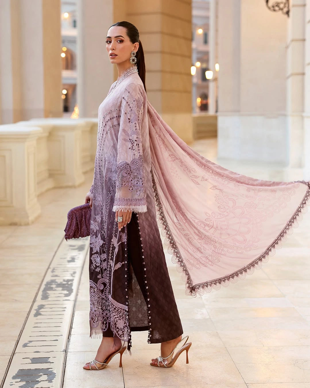 MARIA B LUXURY 3 Piece Embroidered Lawn Suit (Unstitched)