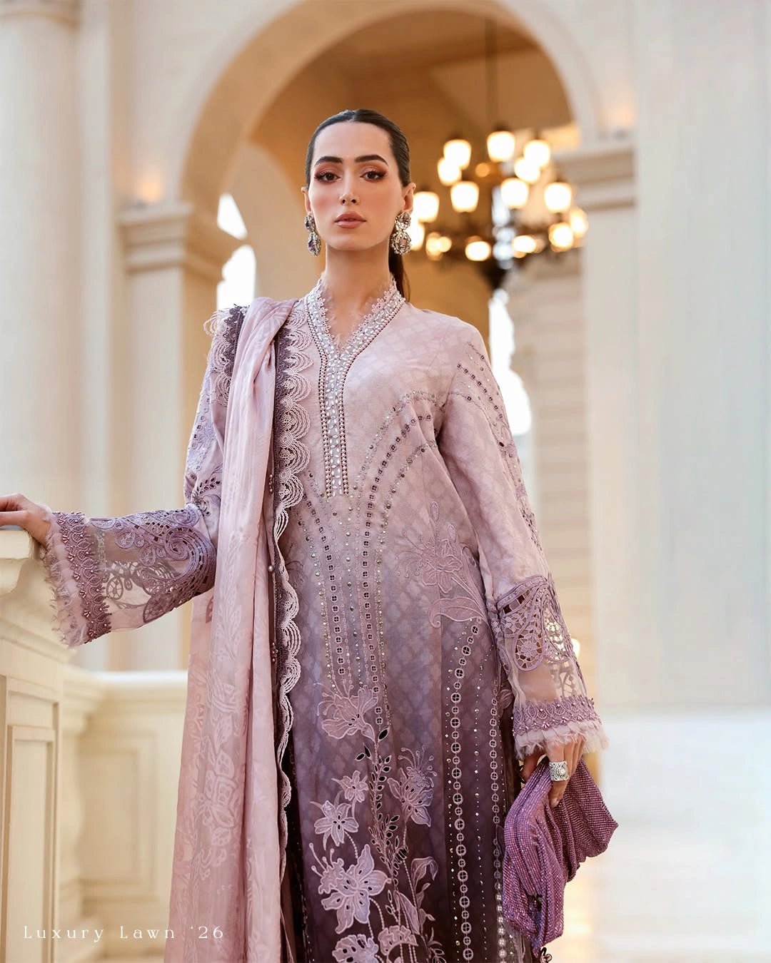 MARIA B LUXURY 3 Piece Embroidered Lawn Suit (Unstitched)