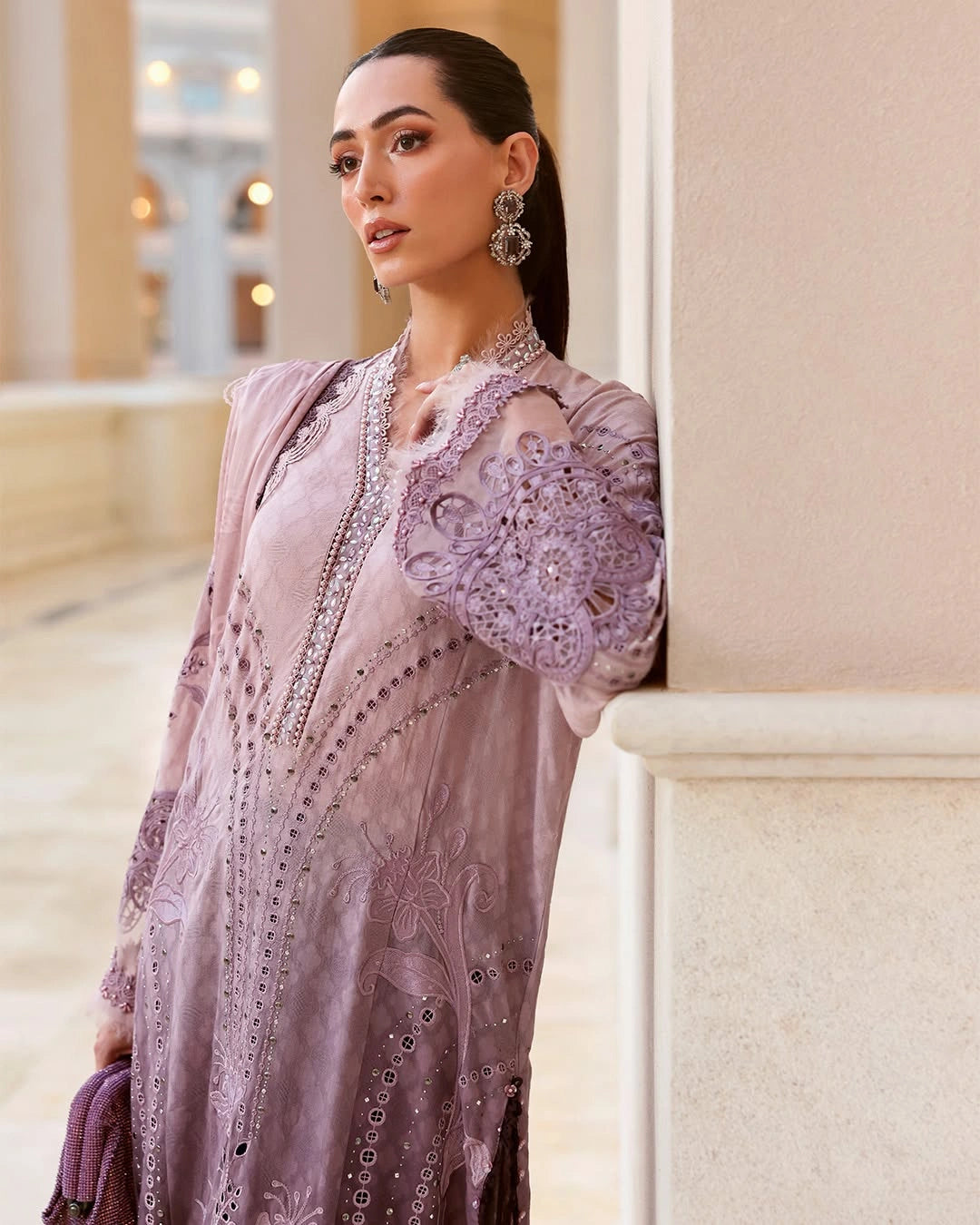 MARIA B LUXURY 3 Piece Embroidered Lawn Suit (Unstitched)