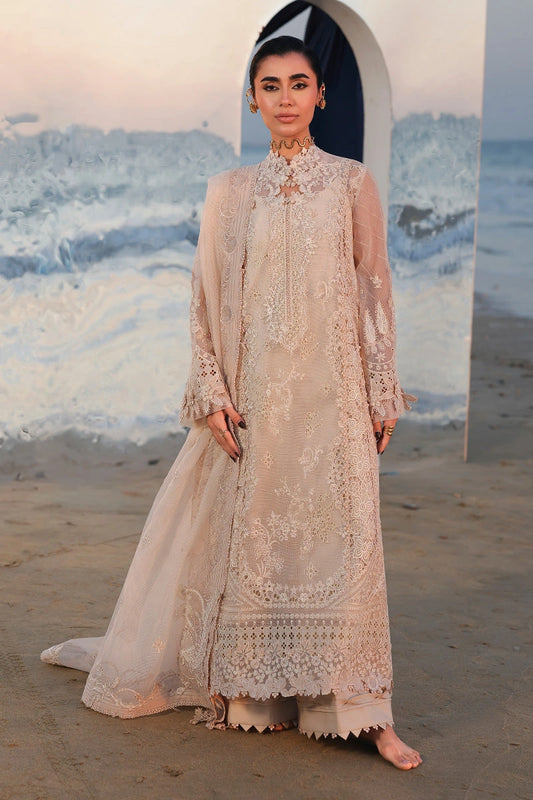 QALAMKAR Sahil | Luxury Chikankari Embroidered 3PC Rocket Net Suit | – Premium Festive Collection | NEHAN