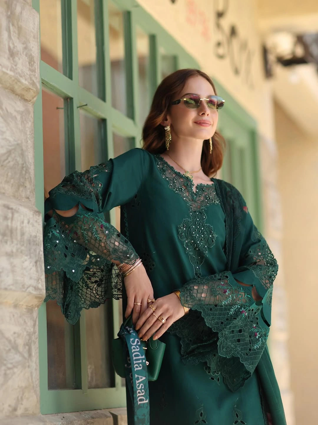 Noor Luxe Chikankari 3-Piece Unstitched Lawn Embroidered Suit (D6 - B)