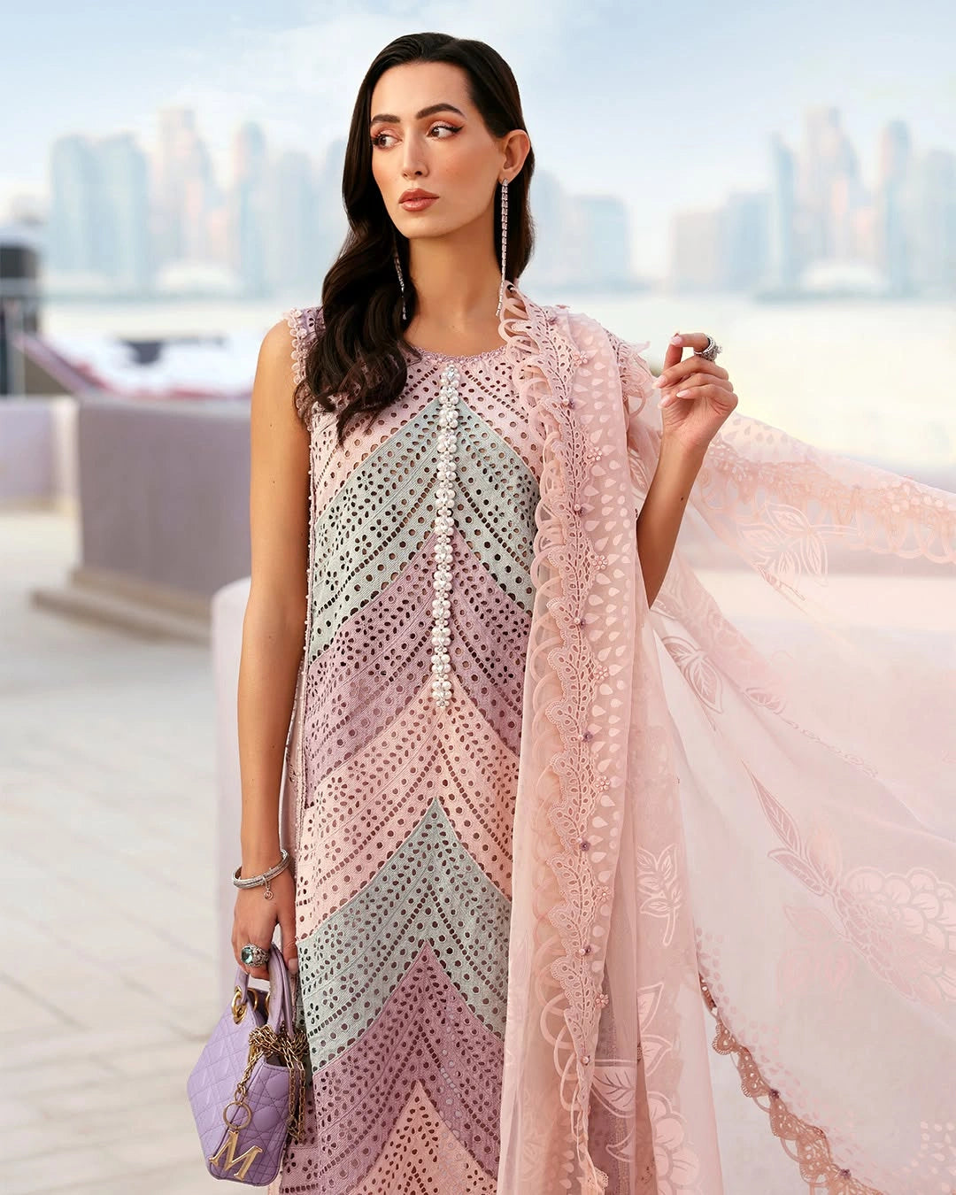 MARIA B LUXURY 3 Piece Embroidered Lawn Suit (Unstitched)