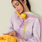 Roheenaz Rosette 3-Piece stitched Lawn Suit (Azure days)