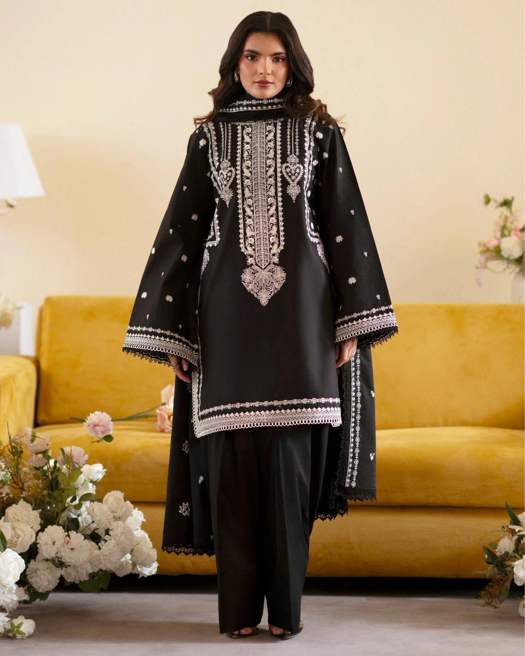 Ember lawn 26 by mahnur stitched (EM-006)