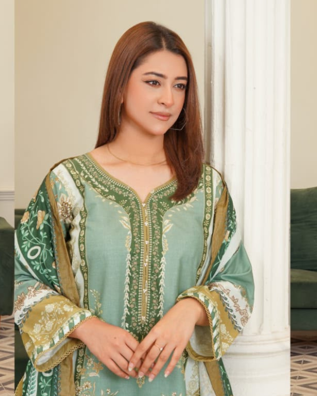 Hayat Luxury Printed 3 Piece Stitched Suit