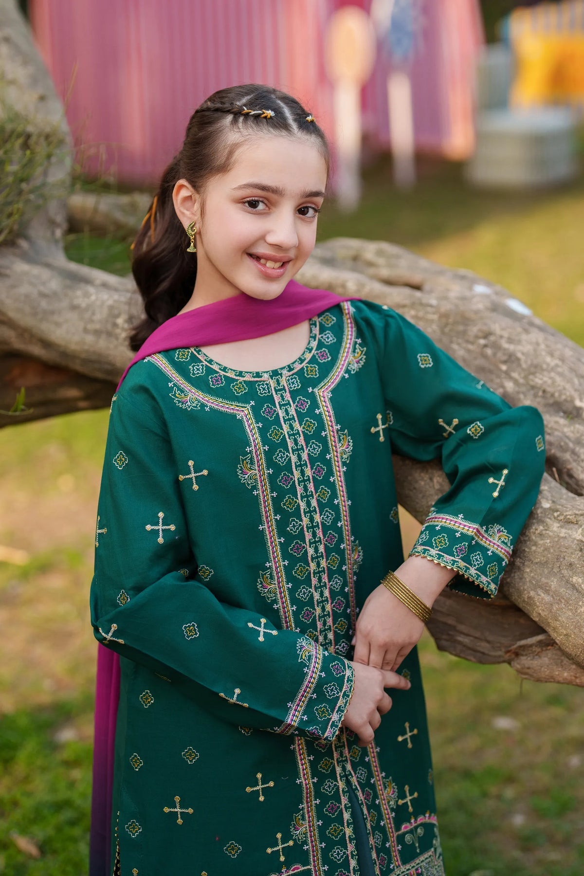 Garnet Embroidered Lawn Stitched 3 Piece Suit (Clover Dream) | Summer Collection 2026