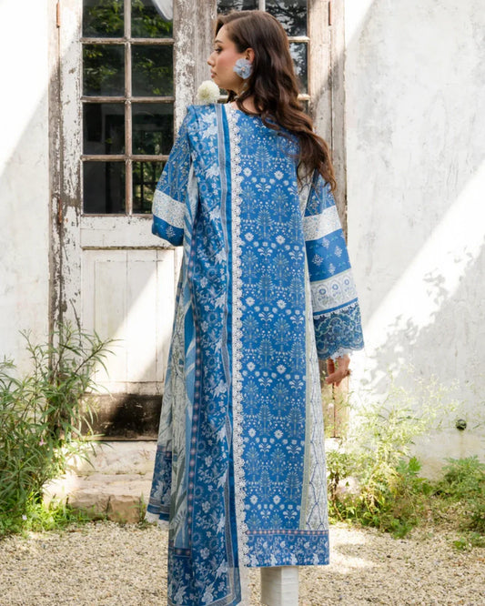 Aabyaan Shezlin Chikankari Lawn 2026 – Embroidered 3 Piece Suit (AZ-05)