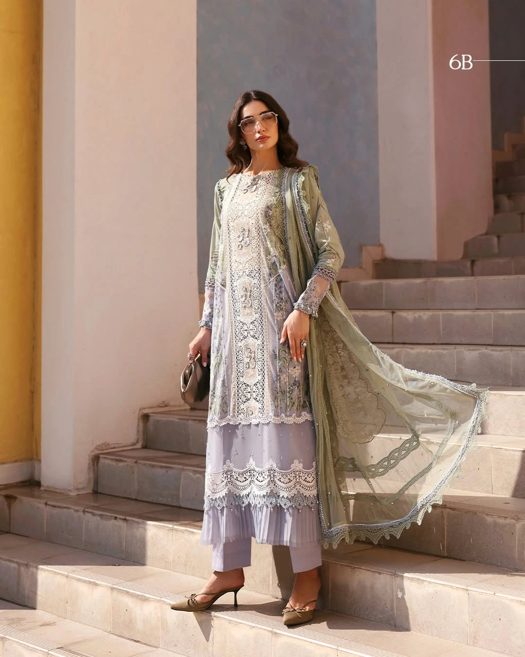 MARIA B LUXURY 3 Piece Embroidered Lawn Suit (Unstitched)