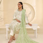 Tawakkal Embroidered Bamber Chiffon Suit With La Bella Viscose Jacquard Trouser D-005