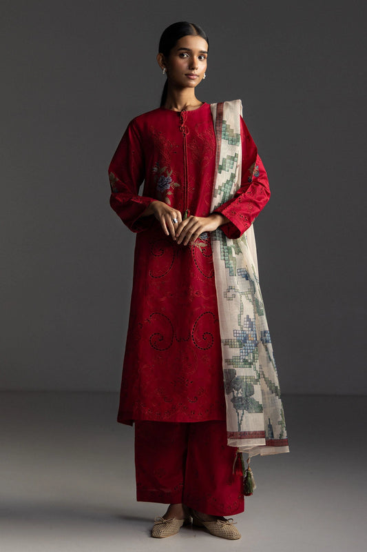 Coco By Zara Shahjahan Lawn 2026 – 3-Piece Embroidered Lawn Suit (Unstitched)SUNE-10A