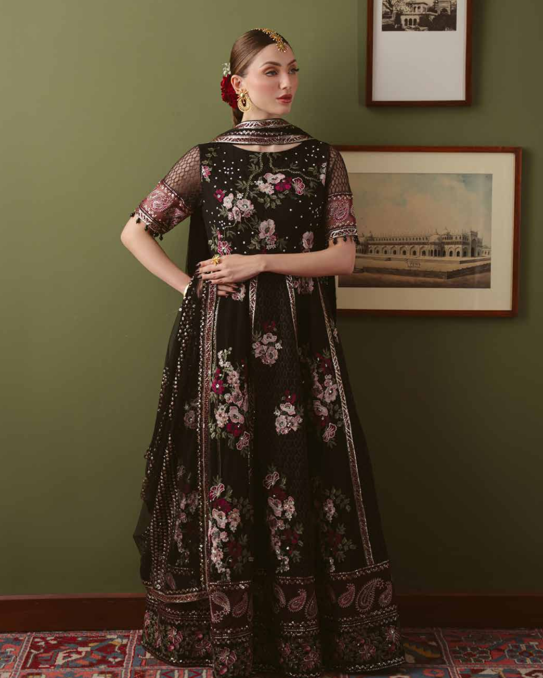 Elaya by Nureh Embroidered Luxury Chiffon Unstitched 3 Piece Suit (NEL-95)