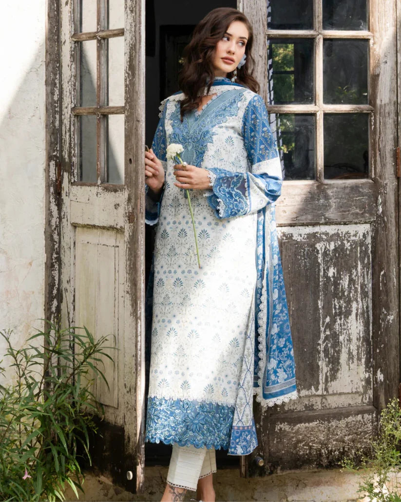 Aabyaan Shezlin Chikankari Lawn 2026 – Embroidered 3 Piece Suit (AZ-05)