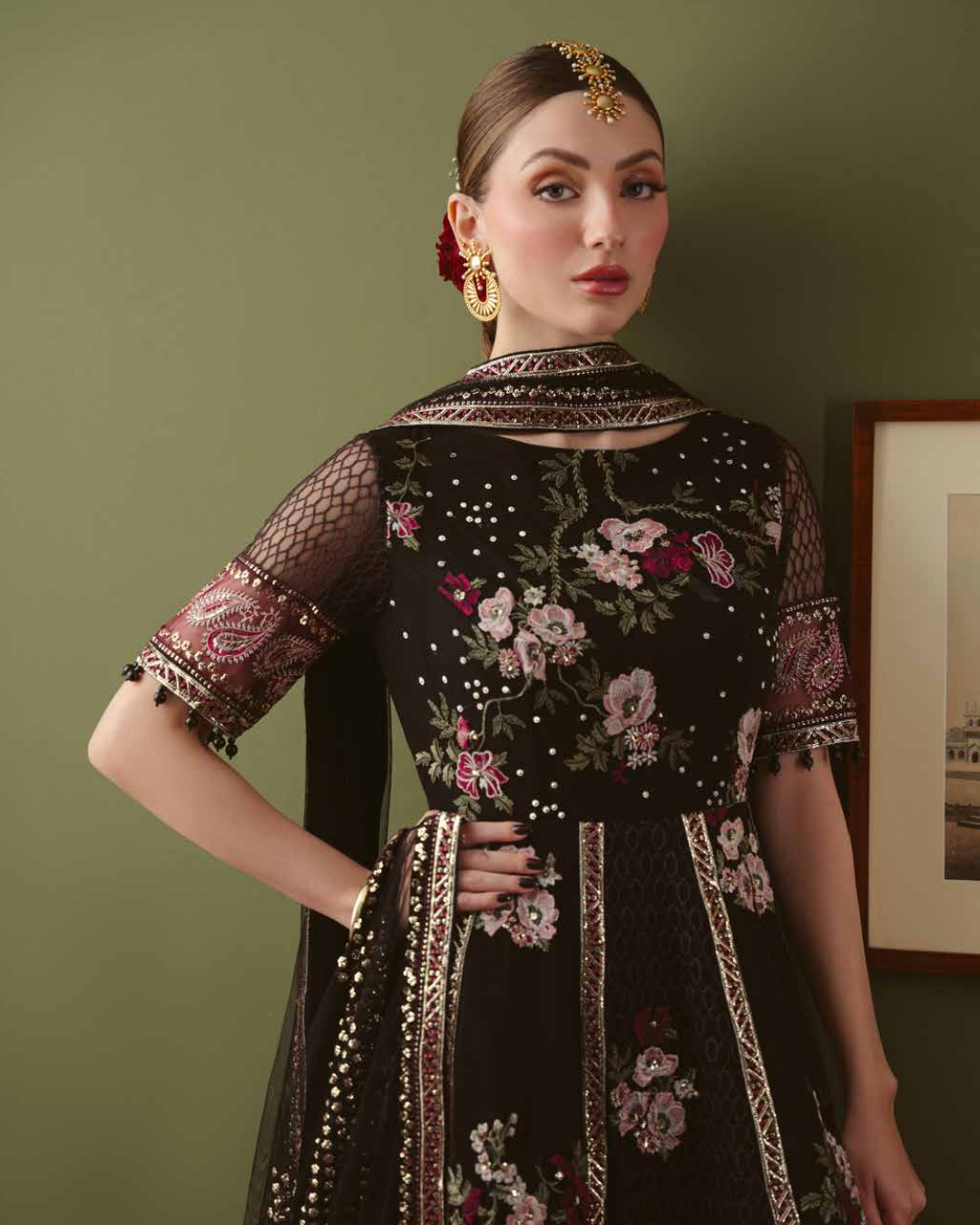 Elaya by Nureh Embroidered Luxury Chiffon Unstitched 3 Piece Suit (NEL-95)