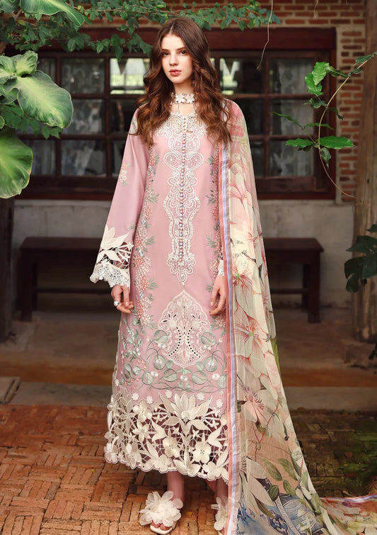 Hemline By Mushq - Secret Garden 26 Unstitched Suit (Secret Petals)