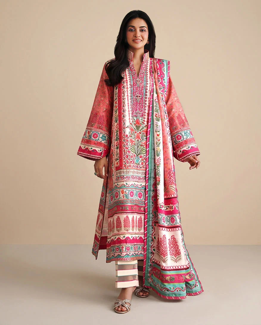 Hemline by Mushq Nirvana 26 Embroidered 3-Piece Unstitched Suit (Born Ready)