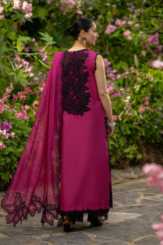 Rang Rasiya- Embroidered Lawn 3PC Unstitched Suit with Net Dupatta (Maya)