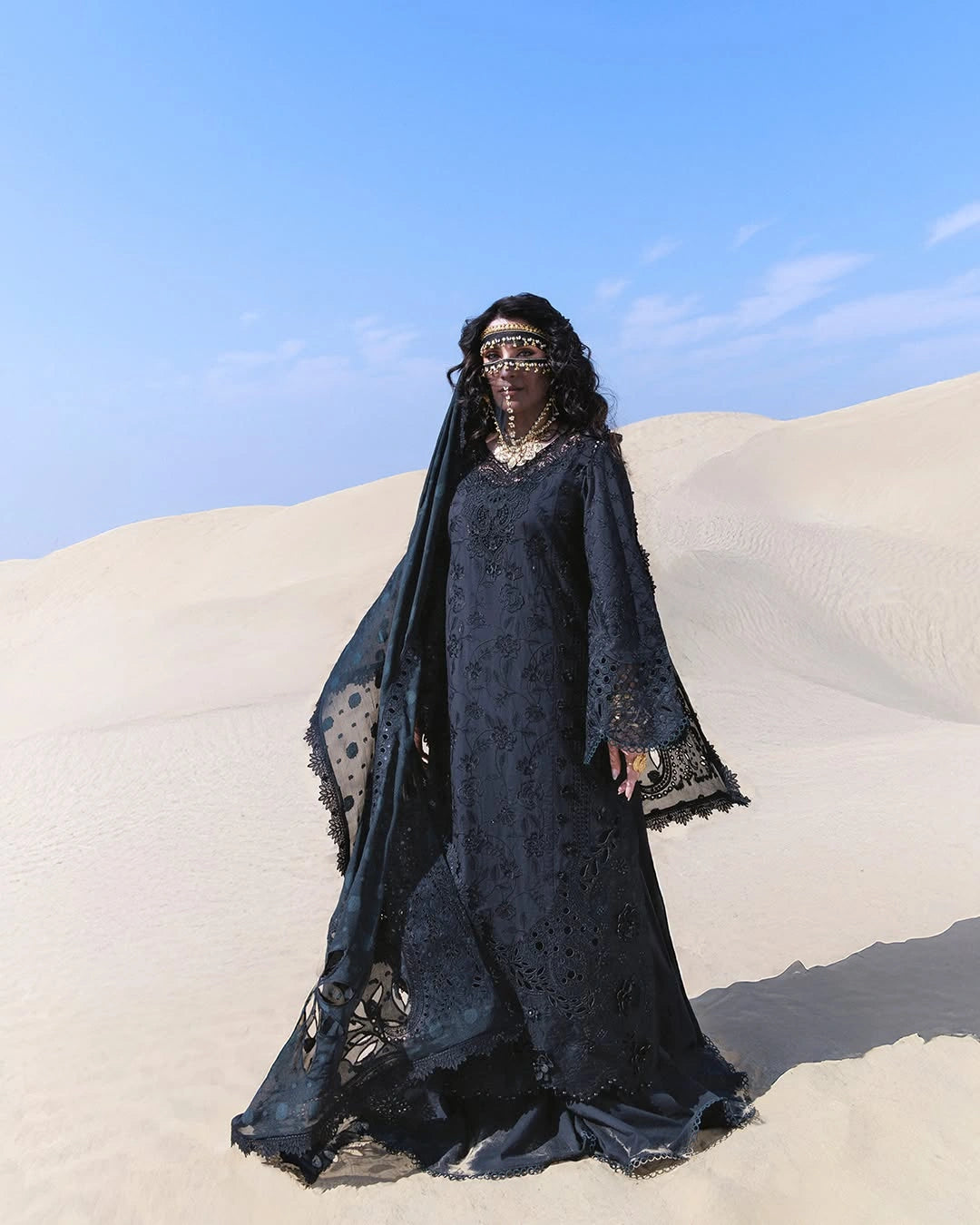 Nureh Aman – Ne-01 | Luxury Embroidered Lawn 3-Piece Suit