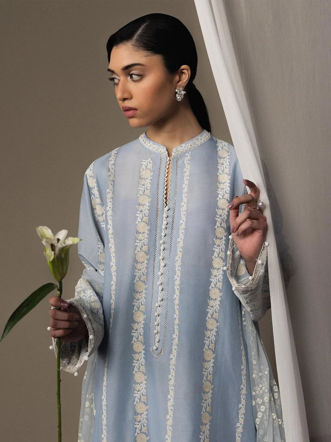 ZSJ SATORI – Stillness & Luxury | Embroidered Pima Lawn Unstitched 3-Piece Suit AOYOMI-D1