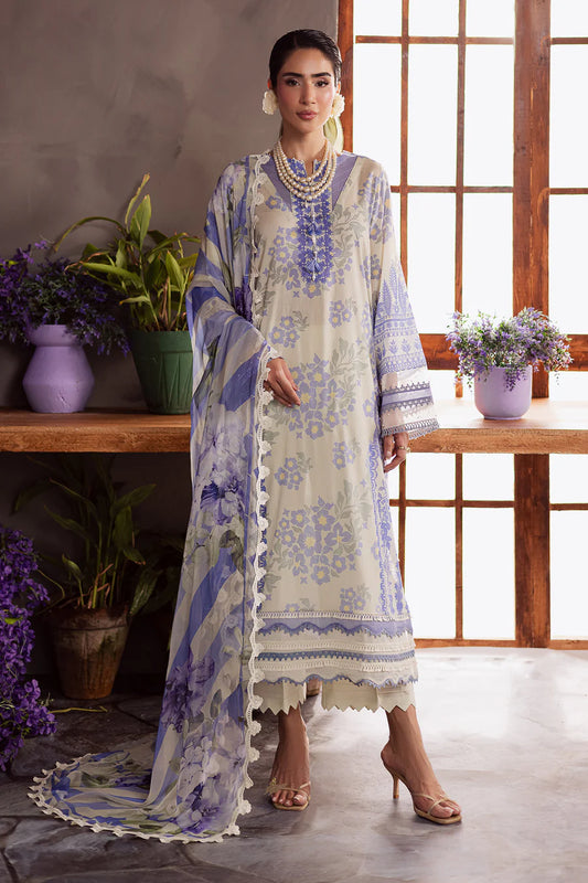 Signature Prints By Nurèh – Printed Lawn 3 Piece Unstitched Suit with Chiffon Dupatta (SP-159)