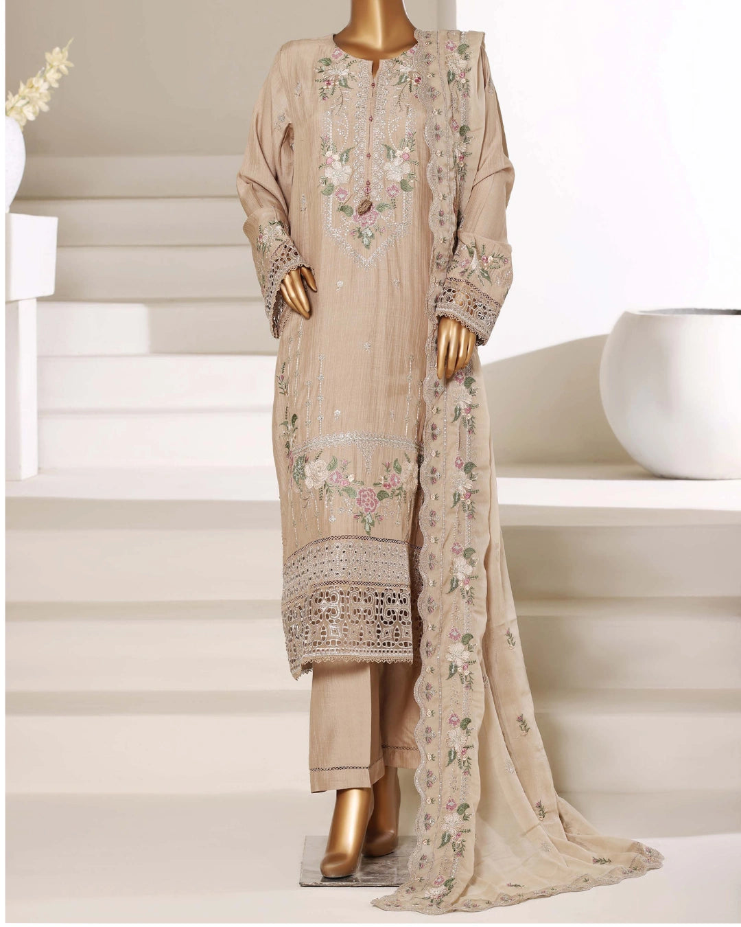Sadabahar Luxury Embroidered Lawn Stitched 3-Piece Suit | Festive Collection