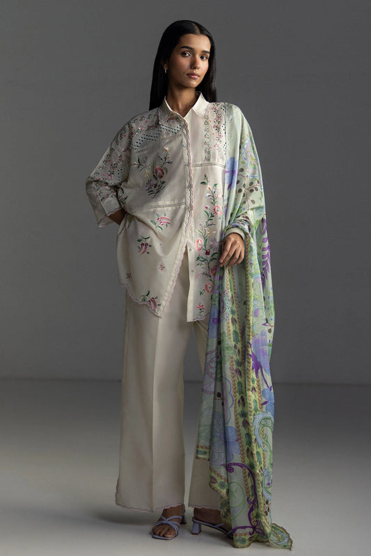 Coco By Zara Shahjahan Lawn 2026 – 3-Piece Embroidered Lawn Suit (SEREN-5A)