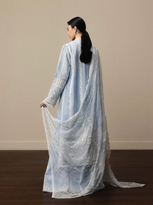 ZSJ SATORI – Stillness & Luxury | Embroidered Pima Lawn Unstitched 3-Piece Suit AOYOMI-D1