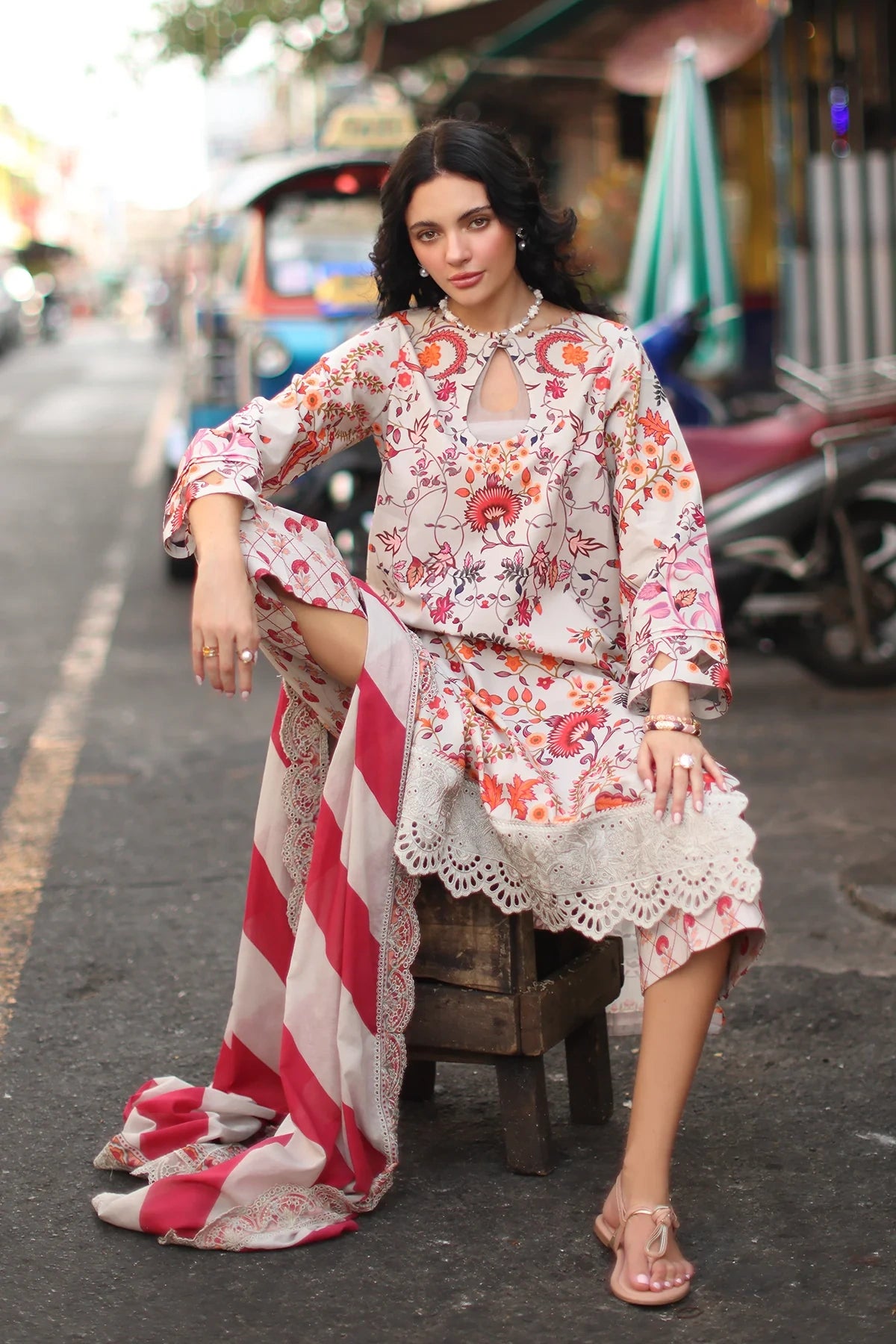Charizma Signature Embroidered Printed Lawn 3 Piece Unstitched Suit (CS6-01)