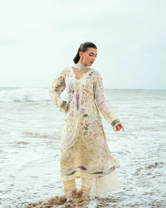 Gardenia by Nurèh – Embroidered & Printed Lawn 3 Piece Suit with Chiffon Dupatta (NSG-197)