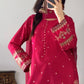 Luxury Viscose Embroidered 3PC Suit with Farshi Shalwar